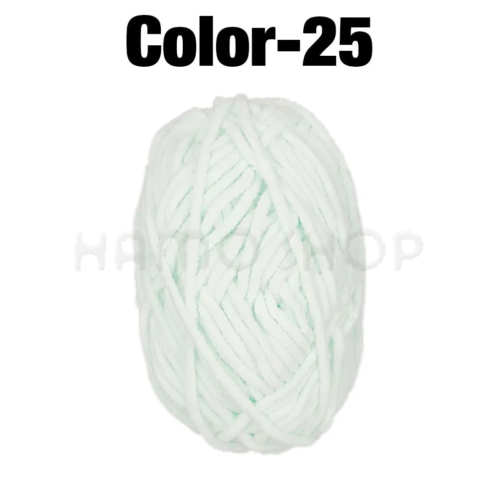 Soft Velvet Chenille Yarn for Knitting and Crochet – 2 Rolls