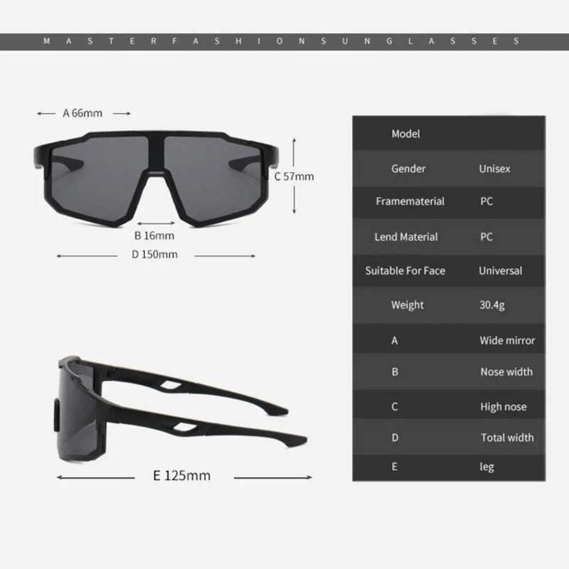 Gafas de Sol para Ciclismo con Montura Grande y Protección UV400