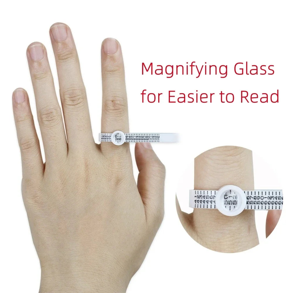 Adjustable Ring Sizing Gauge with Magnifier