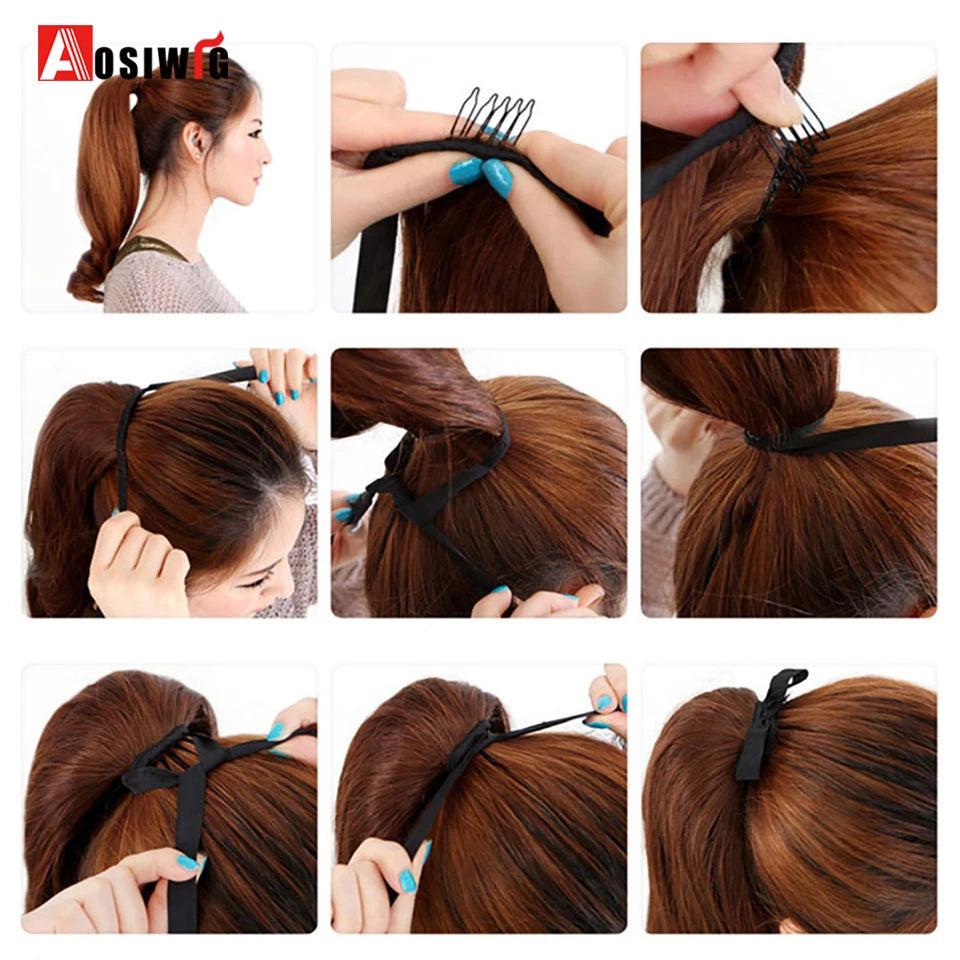Hochwertige lockige synthetische Haarextensions