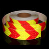 Roll of high-visibility reflective tape featuring a yellow and red honeycomb pattern.