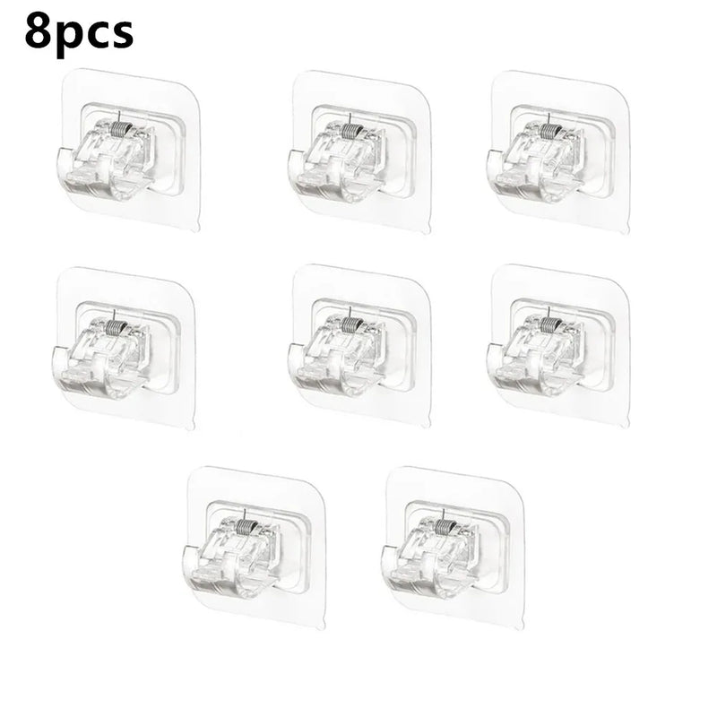 Self-Adhesive Curtain Rod Clip Hooks