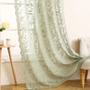 Lace Floral Sheer Curtain Panel for Living Room & Bedroom
