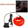 Flexible USB LED Neon Strip Light for Car Interior