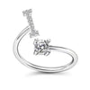 Initial Letter Ring with Zircon Accent