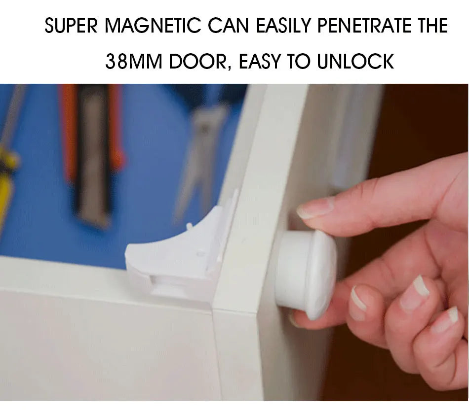 Magnetic Child Safety Cabinet Lock with Key