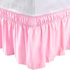Ruffled Bed Skirt with Elastic Band – No-Lift, Wrinkle-Resistant Design