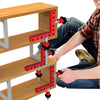 Un ensemble de serre-joints d'angle de menuiserie pour fixer des pièces en bois.