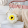 Floral Woven Straw Crossbody Bag