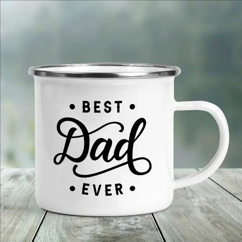 Dad Joke Enamel Camping Mug