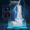 CANbus LED Headlight Bulbs with 6000K Bright White Beam