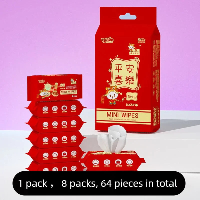 Mini Disposable Hand & Mouth Wipes - Portable Travel Pack