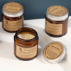 Hand-Poured Soy Wax Aromatherapy Candle in Amber Glass Jar