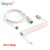 Handcrafted Coiled USB-A to Type-C Cable for Mechanical Keyboards