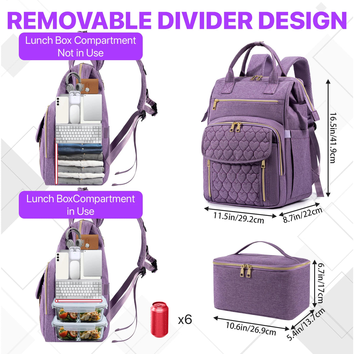 Insulated Lunch Cooler Backpack with Water-Resistant Design