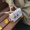 Cherry Print Crossbody Bag with Top Handle