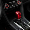 Red Carbon Fiber Shift Knob Cover for Select Honda Civic Models