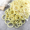 50-Pack Solid Color Elastic Hair Ties for Women & Girls