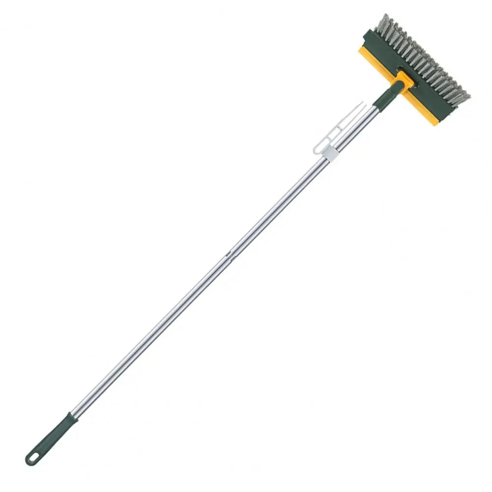 Rotatable Long-Handle Floor Scrub Brush with Squeegee