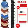 Wall-Mounted Baseball Cap Organizer for Up to 9 Hats