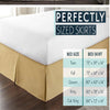 Elegant Pleated Bed Skirt - 14 Inch Drop, Wrinkle & Fade Resistant
