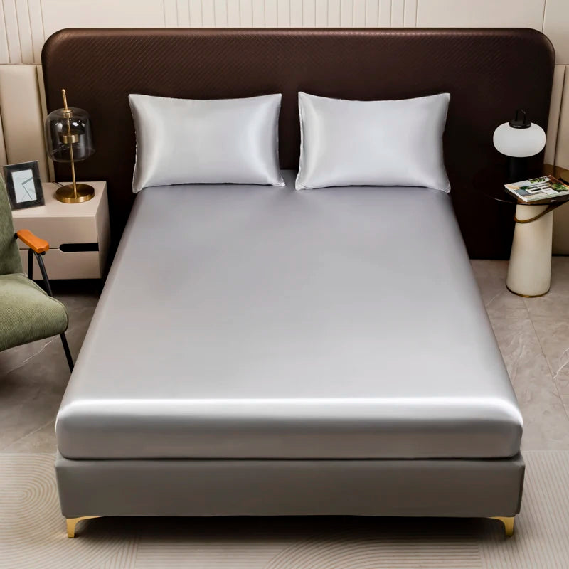 Luxury Satin Bedding Set with Fitted Sheet and Pillowcases