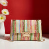 Bohemian Woven Crossbody Bag with Chain Strap