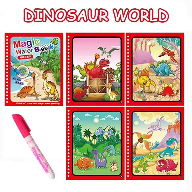 Libro de Dibujo Mágico con Agua Reutilizable para Niños