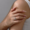 Snake-Design Moissanite Ring in Sterling Silver