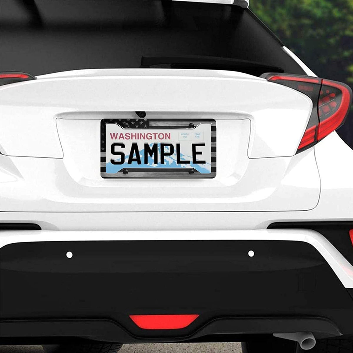 Retro American Flag License Plate Frames (2-Pack)
