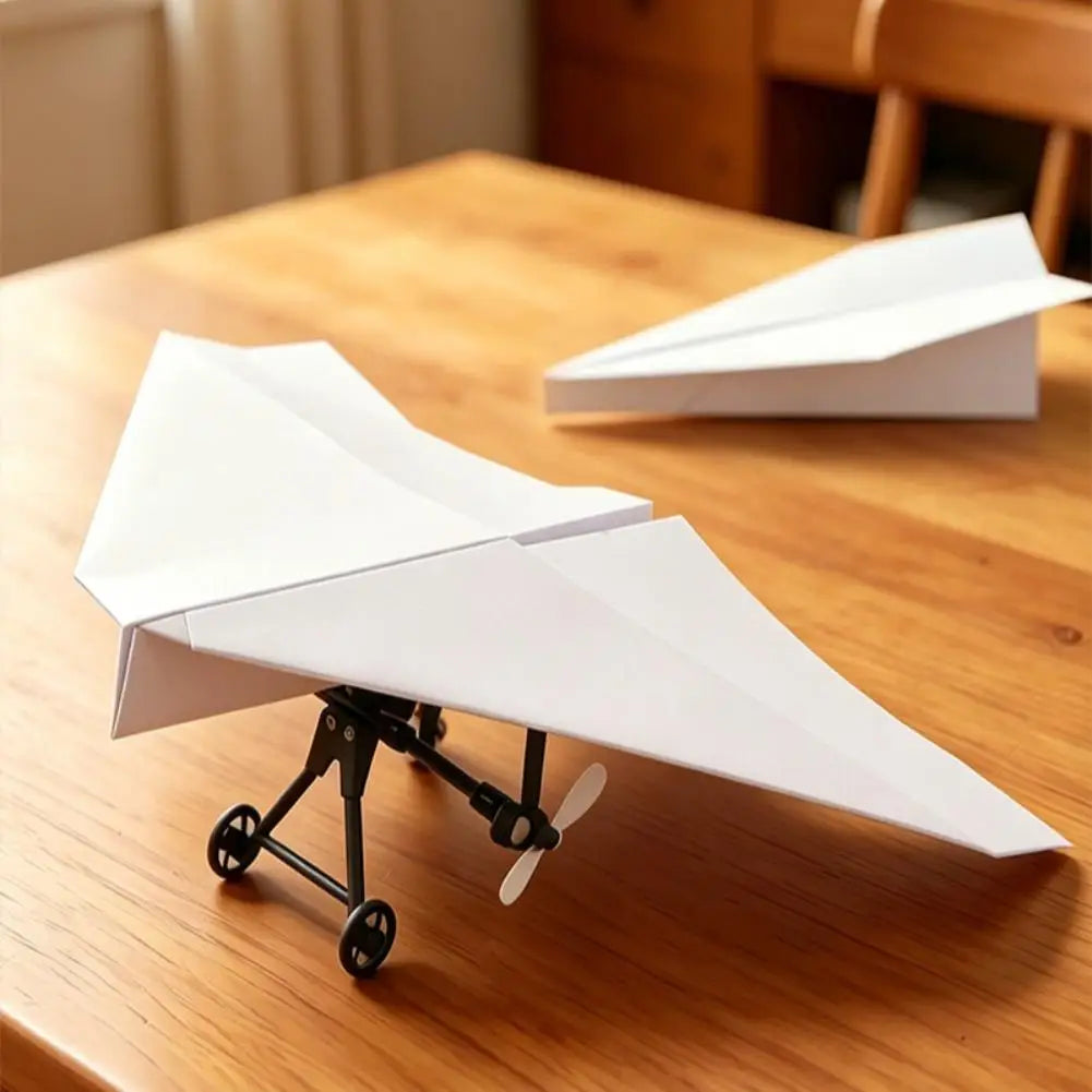 Electric Paper Airplane Kit with Gyro Stabilizer Remote Control