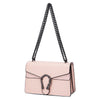 Women's Snake Print PU Leather Crossbody Bag with Chain Strap