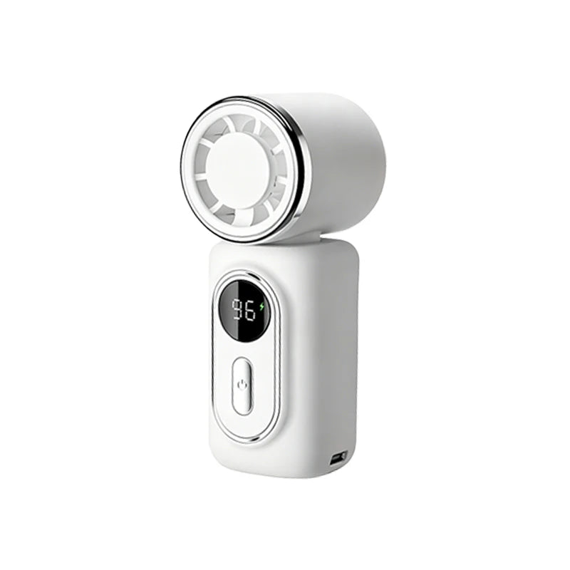 Portable Rechargeable Mini Handheld Fan with 5 Speeds & LED Display