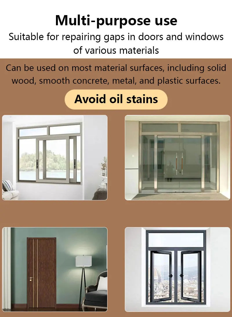 Self-Adhesive Weather Stripping Seal Tape for Doors and Windows