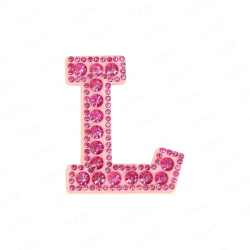 Pearl Rhinestone Letter Patches – Iron-On 3D DIY Embellishments