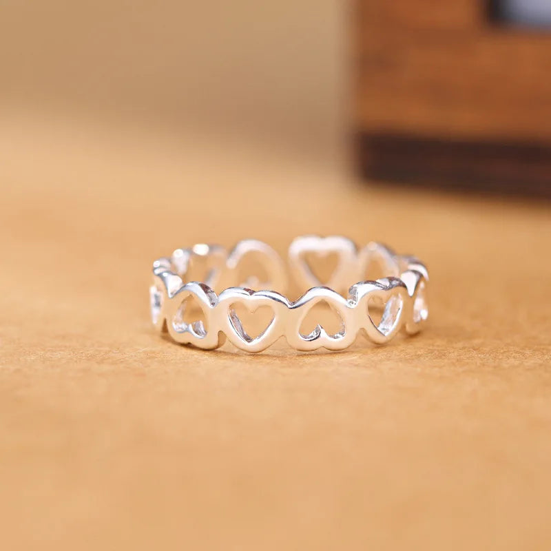 925 Sterling Silver Heart Ring for Women
