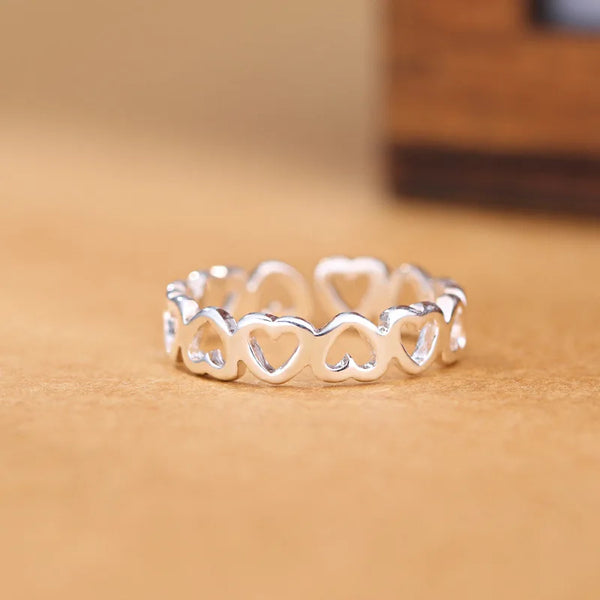 925 Sterling Silver Heart Ring for Women