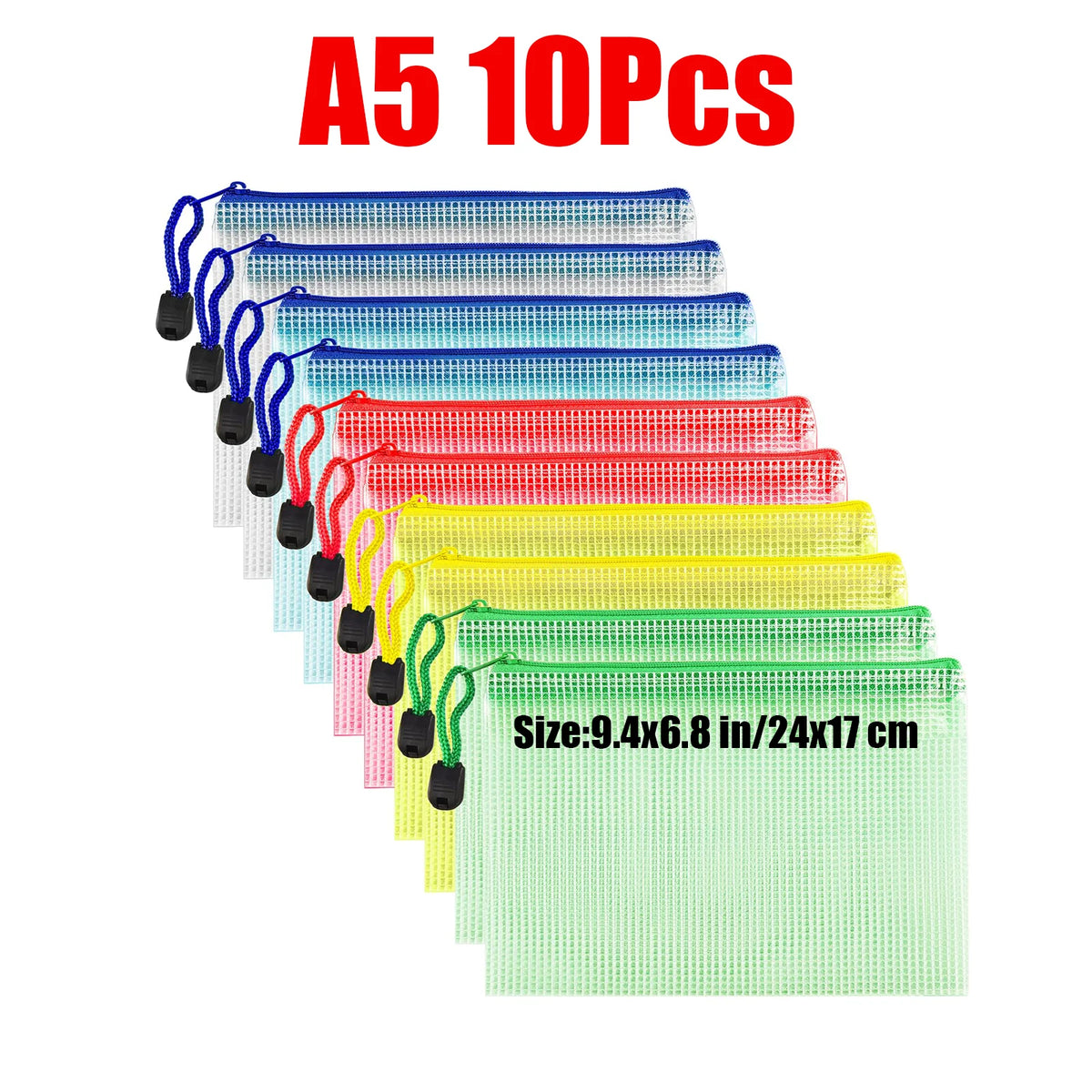 Clear Waterproof Zipper Document Organizer