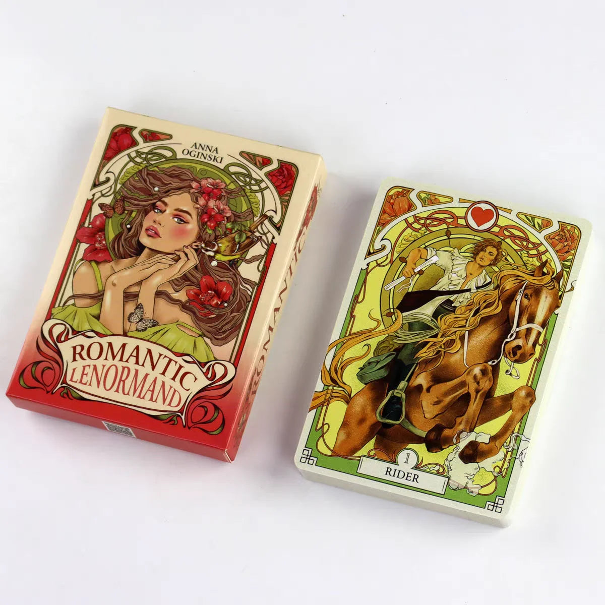 Romantic Lenormand Oracle Card Deck – Art Nouveau Floral Design
