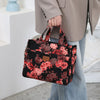 Large Capacity Canvas Tote Bag with Zipper Closure