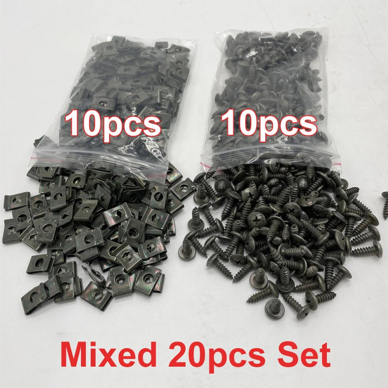 Self-Tapping U-Type Clip Fasteners with Screws for Vehicles