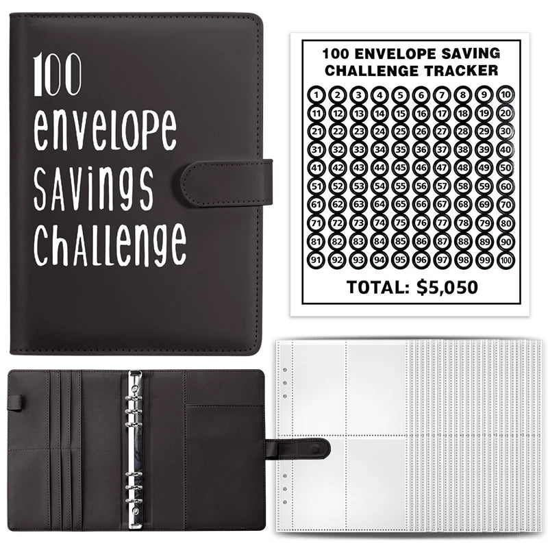 A5 Cash Savings Challenge Binder with 100 Envelopes