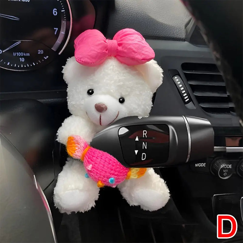 Cute Plush Bear Car Gear Shift Cover