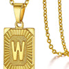Initial Pendant Necklace in Stainless Steel