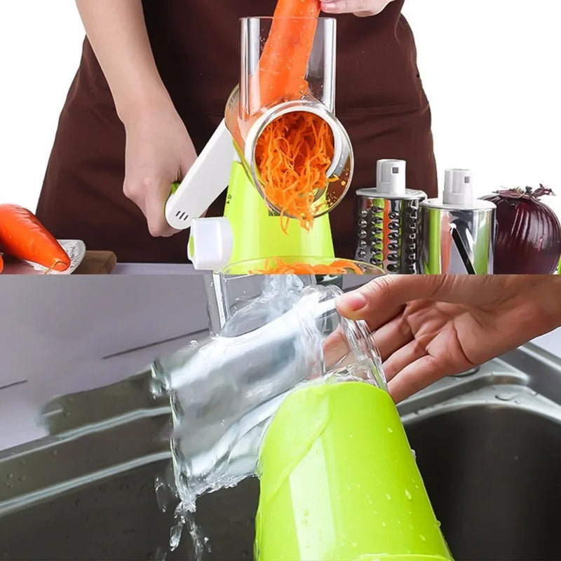 Manual Rotary Vegetable Slicer & Cheese Grater