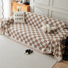 Checkerboard Jacquard Sofa Cover – Washable Nordic Style Slipcover