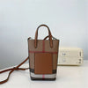 Vintage Plaid Crossbody Bag with Detachable Strap