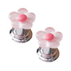 Floral Toilet Flush Button – Manicure-Friendly and Easy to Use