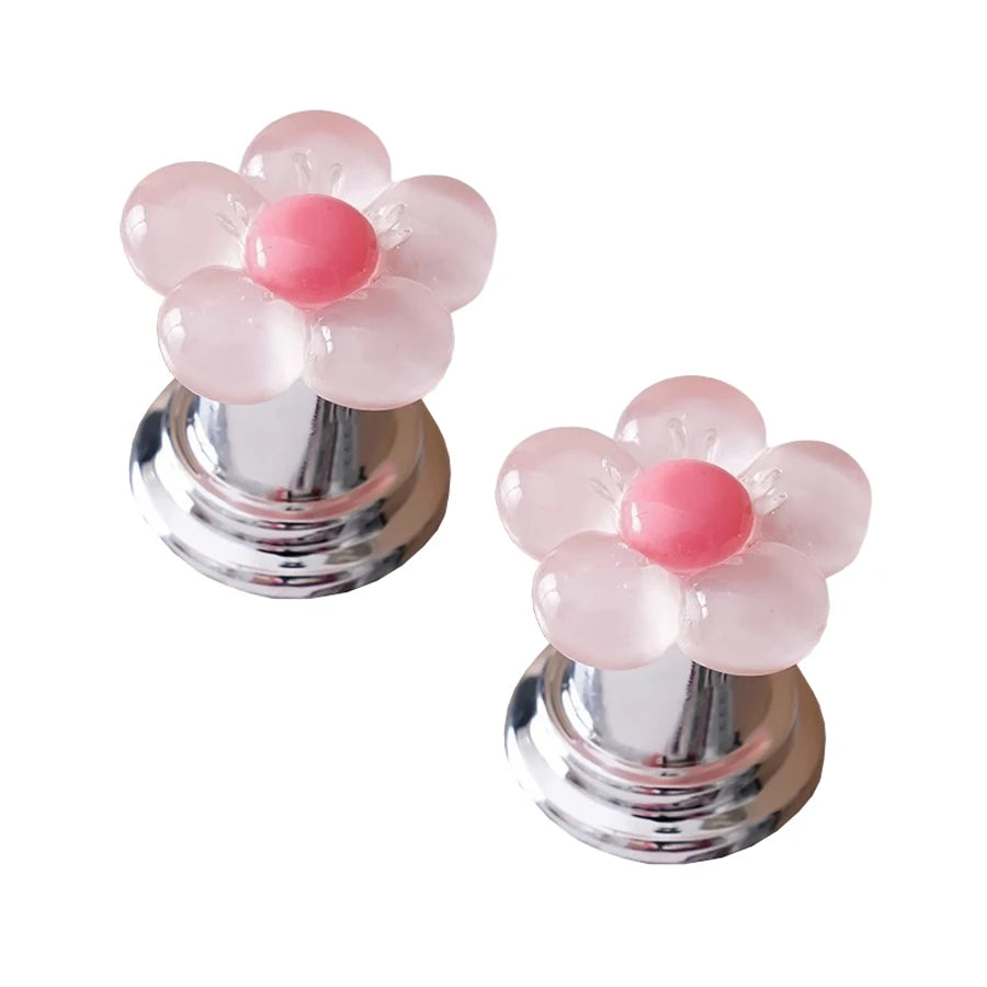 Floral Toilet Flush Button – Manicure-Friendly and Easy to Use