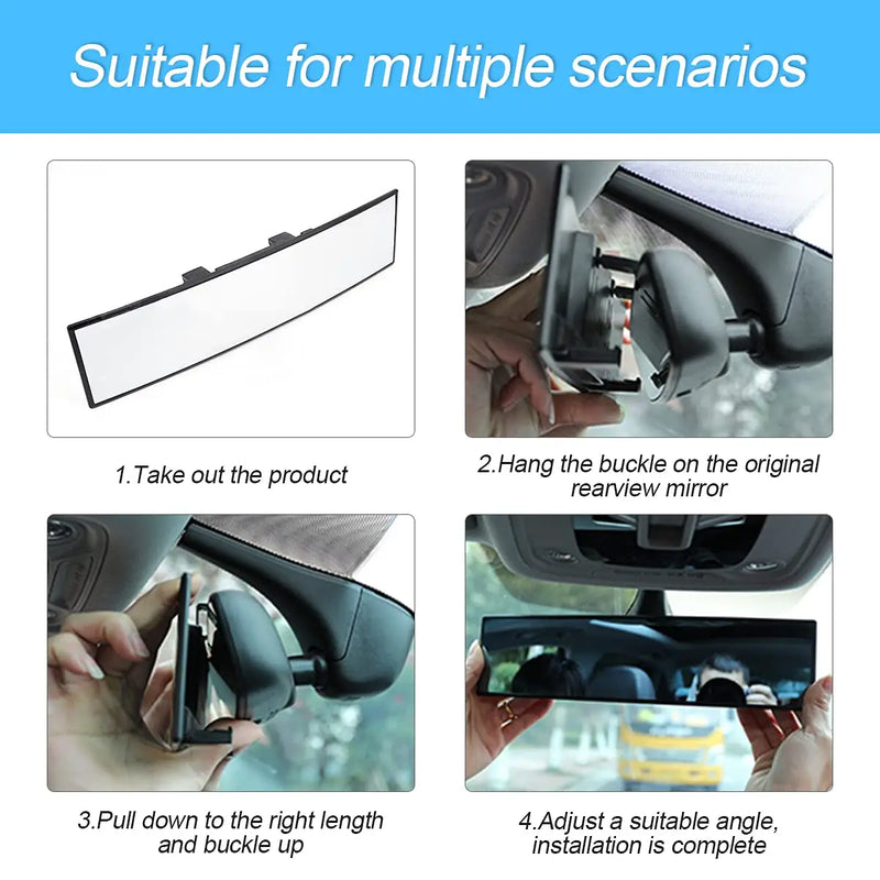 Wide-Angle Panoramic Rearview Mirror